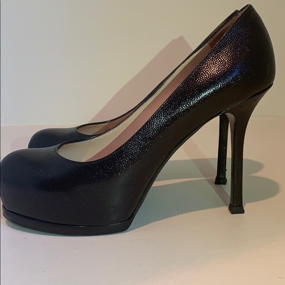 YSL Tribute Two Caviar Platform Pumps size 37 - Picture 3 of 8